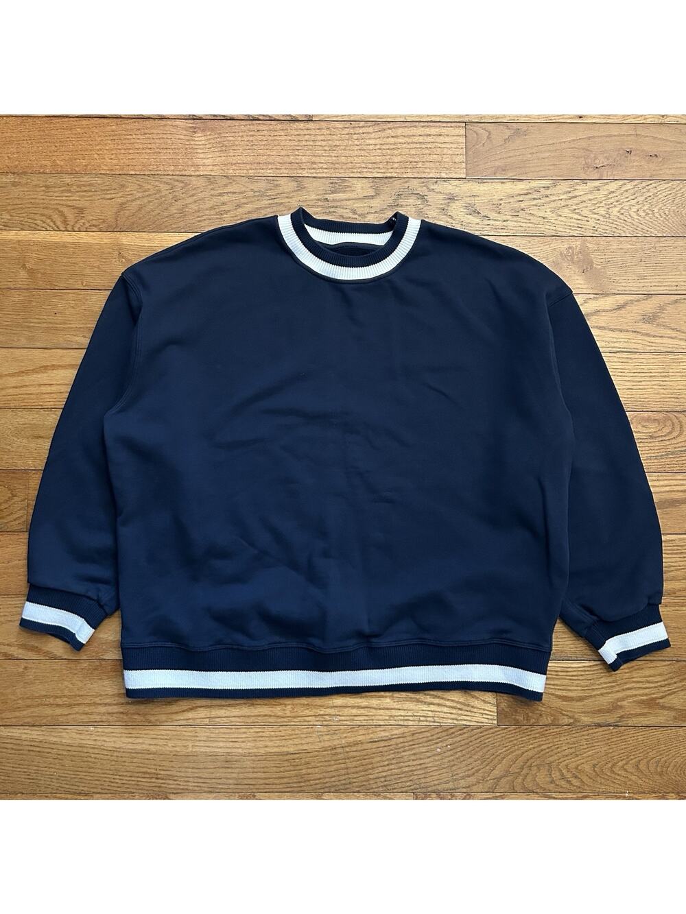 Lululemon Perfectly Oversized Ringer Crew French Terry Pullover Sweatshirt M